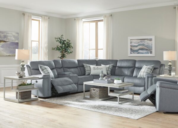 Barsa Steel Sectional with reclining seats